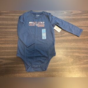 Garanimals Navy Long Sleeve Onesie